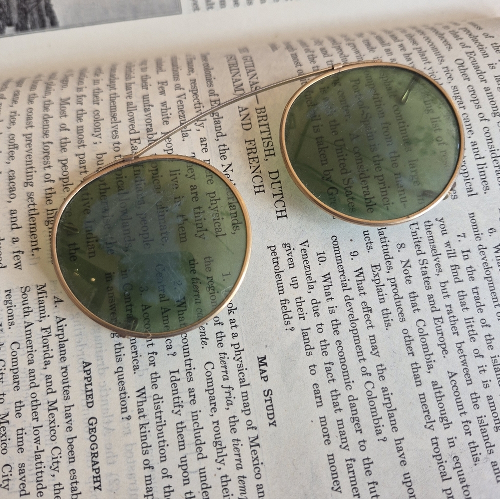 Green 1940's Sunglasses